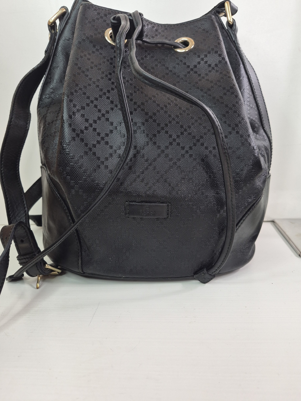 Gucci Classic Black Drawstring Bucket Bag - Women's Shoulder Bag